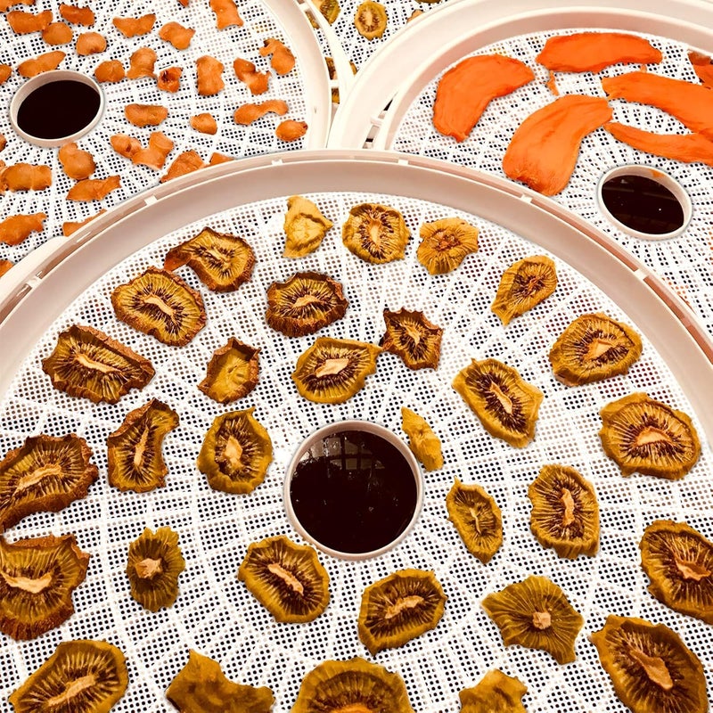 DOSTK (8 Pack) Round Silicone Dehydrator Sheets, Premium Non Stick Silicone Mesh for Fruit Dehydrator, Tray Liner Reusable (Round 13" Diameter) - Image 5